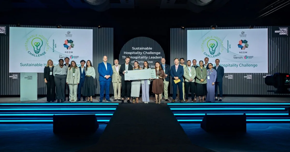 Executive summit delegates at a NEOM future summit in Saudi Arabia
